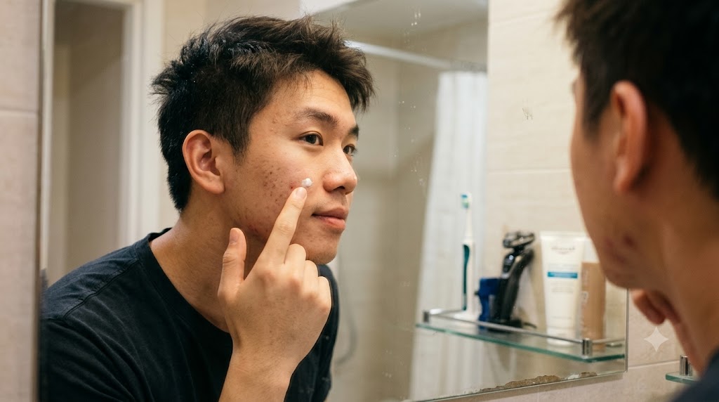 Tự ý nặn mụn bằng tay